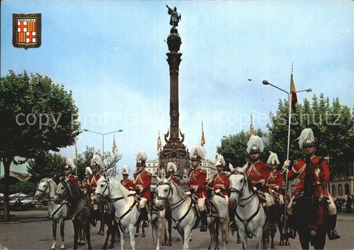 Barcelona Cataluna Policia Municipal Uniforme de Gran Gala Monumento a Cristobal