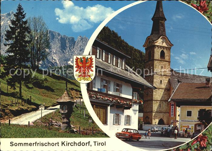 Kirchdorf Tirol Bildstoeckl Wilder Kaiser Dorfstudie Kirche