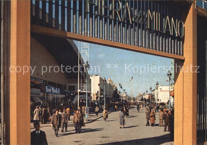 Milano Veduta del Viale dell Industriy dall ingresso di Porta Meccanica Fiera di
