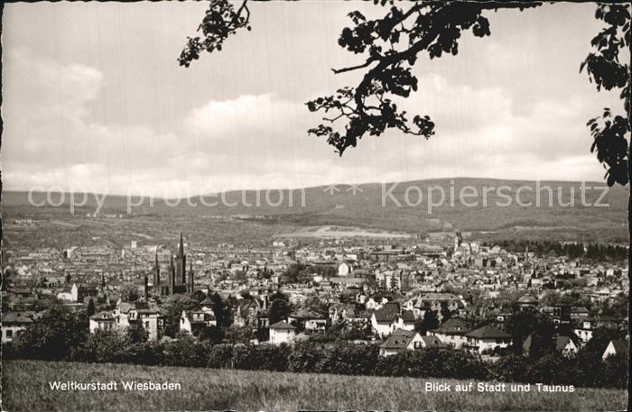 Wiesbaden Blick auf die Stadt und den Taunus