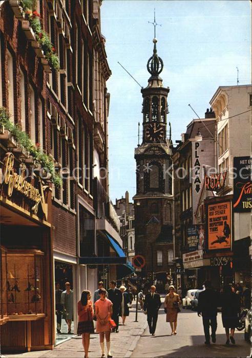 Amsterdam Niederlande Kalverstraat Munttoren