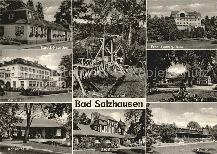 Bad Salzhausen Trinkhalle Wasserrad Saline