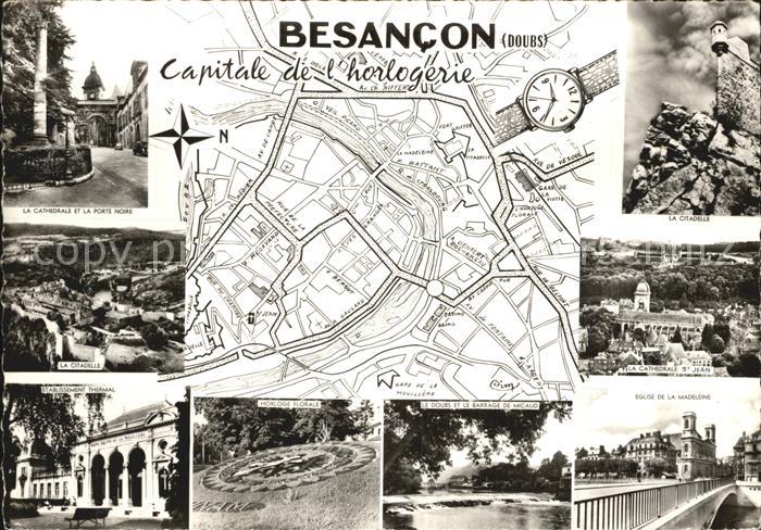 Besancon Doubs La Citadelle la Cathedrale Strassenkarte