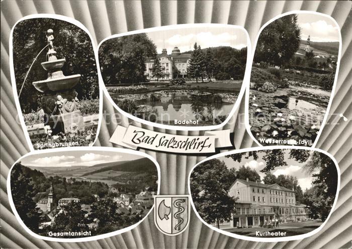 Bad Salzschlirf Kurtheater Badehof Springbrunnen