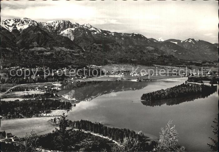 Faakersee Blick vom Taber auf Kerawanken