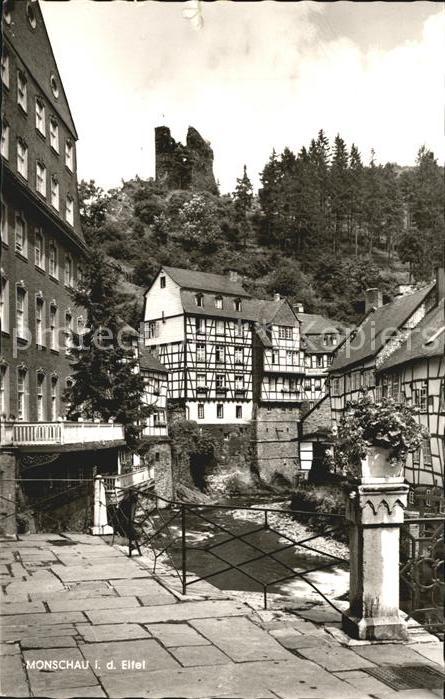 Monschau Montjoie NRW Rurpartie mit Ruine Haller