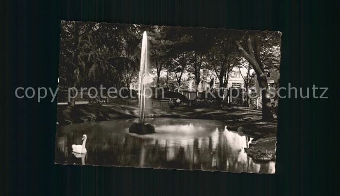 Offenburg Im Zwinger Schwanenteich Fontaene
