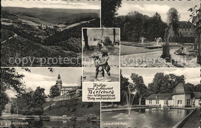 Berleburg Bad Panorama Im Schlosspark Schlossteich Lustschloesschen