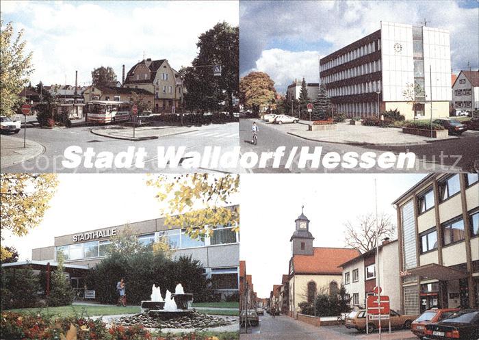 Walldorf Hessen Busbahnhof Hochhaus Stadthalle Kirche