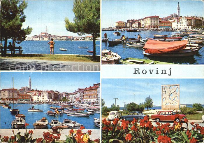 Rovinj Istrien Strand Hafen Monument