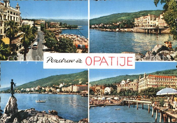 Opatija Abbazia Uferstrasse Hafenpartie Markt