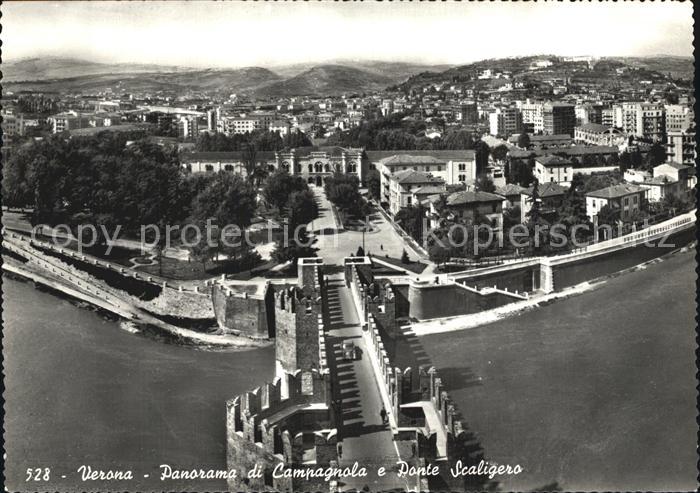 Verona Veneto Panorama di Campagnola e Ponte Scaligero