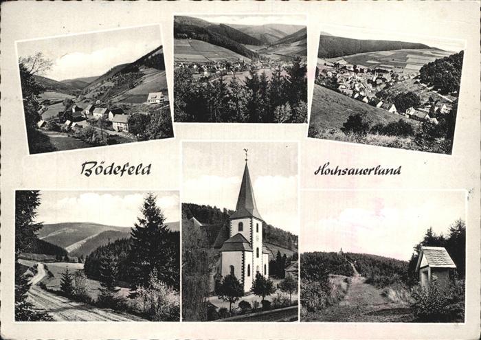 Boedefeld Orts und Teilansichten Panorama Kirche
