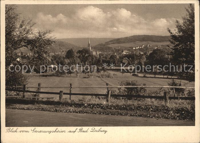 Bad Driburg Panorama vom Genesungsheim Stellberg