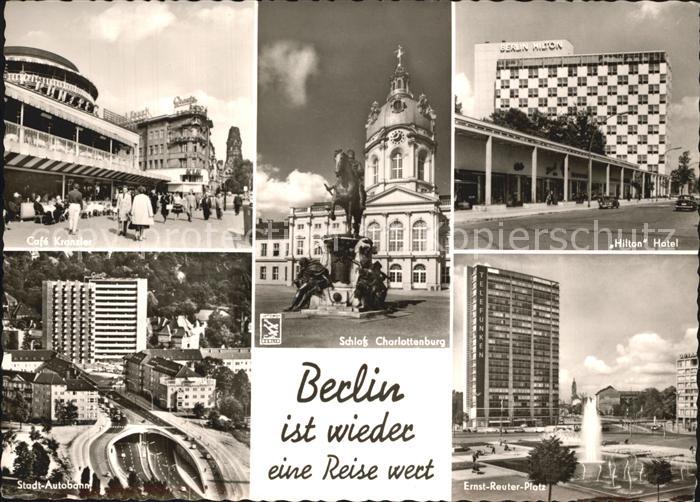 BERLIN  CITY Cafe Kranzler Schloss Charlottenburg Hilton Hotel Stadt Autobahn Er