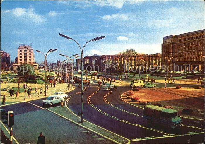 Warszawa Rondo u zbiegu alei Jerozolimskich ulicy Nowy Swiat