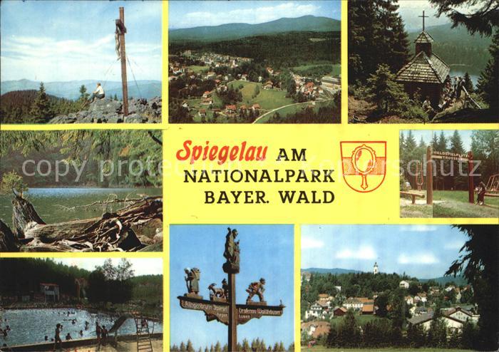 Spiegelau mit Rachel Rachelkapelle Rachelsee Waldspielplatz Wegweiser Freibad Ve