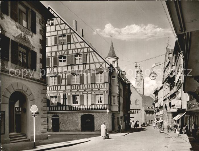 Ravensburg Wuerttemberg Marktstrasse mit Blaeserturm