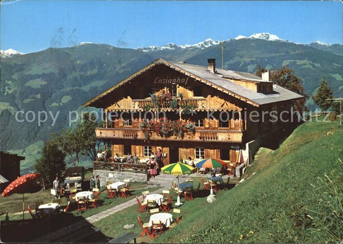 Zell Ziller Tirol Alpengasthof Enzianhof Terrasse