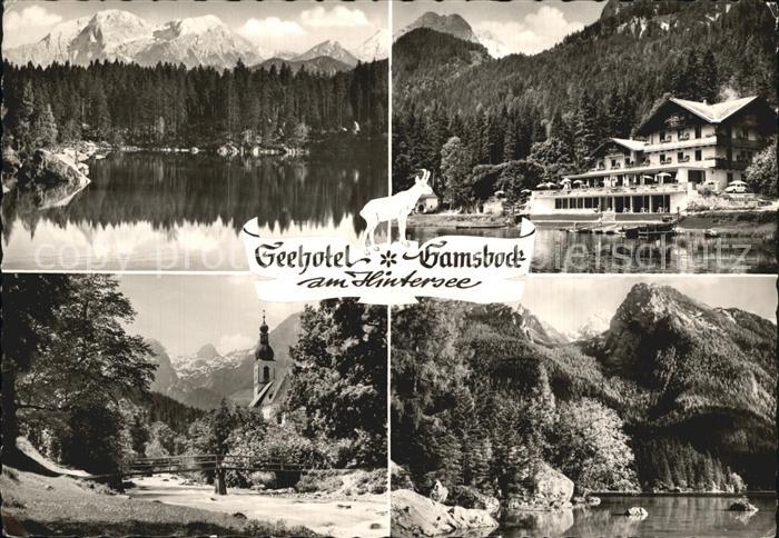 Hintersee Berchtesgaden Seehotel Gamsbock Teilansichten