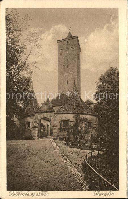 Rothenburg Tauber Burgtor Kupfertiefdruck