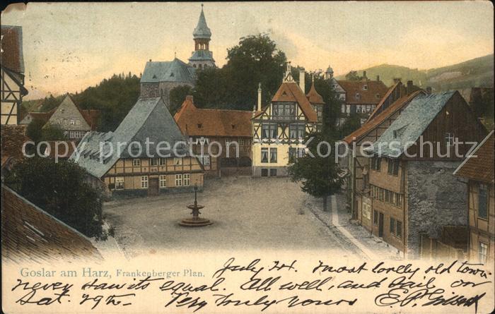 GOSLAR Harz Niedersachsen Frankenberger Plan Brunnen Kirche