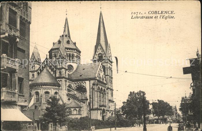 Coblence Coblenz Koblenz Lohrstrasse et l'Eglise Kirche