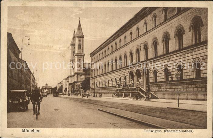 Muenchen Bayern Ludwigstrasse Staatsbibliothek