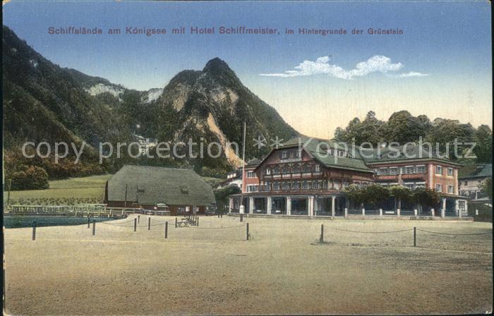 Schoenau Koenigssee Schiffslaende am Koenigsee Hotel Schiffmeister Gruenstein Be