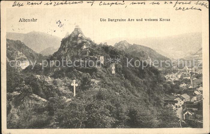 Altenahr Burgruine Are Weisses Kreuz