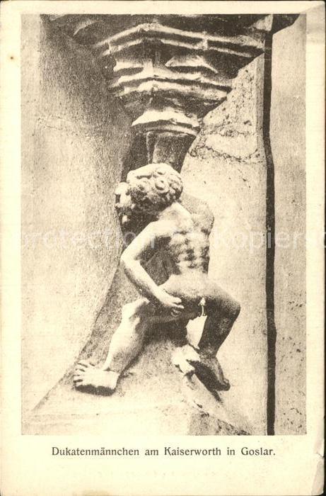 GOSLAR Harz Niedersachsen Dukatenmaennchen am Kaiserworth