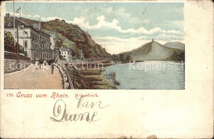 Rolandseck Rheinpromenade Litho