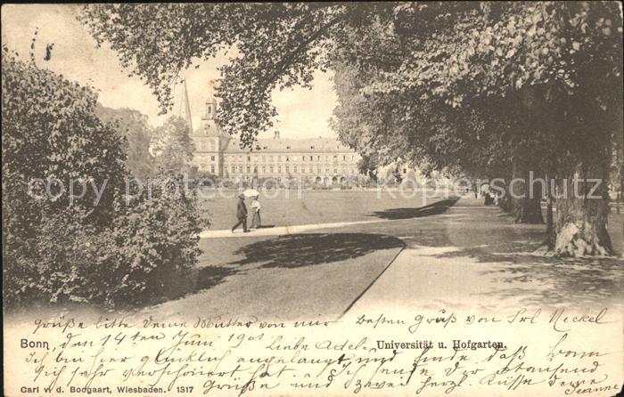 Bonn Rhein Universitaet und Hofgarten Promenade