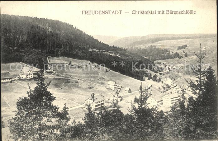 FREUDENSTADT BW Christofstal mit Baerenschloessle Schwarzwald