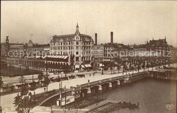 HAMBURG  CITY Jungfernstieg Alster Arkaden