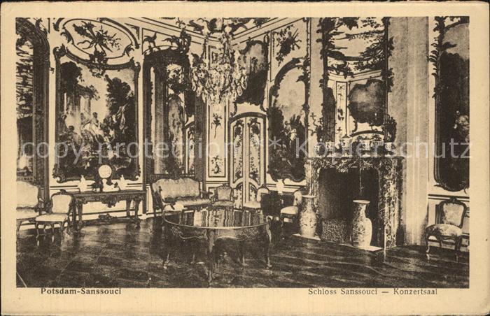 Potsdam Schloss Sanssouci Konzertsaal Wandgemaelde