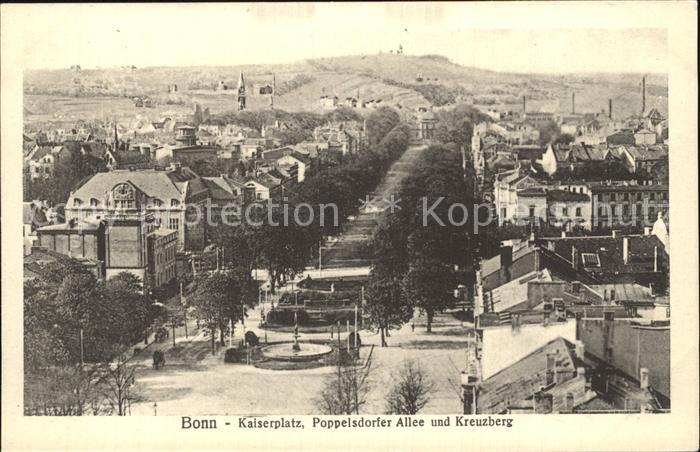 Bonn Rhein Kaiserplatz Poppelsdorfer Allee und Kreuzberg