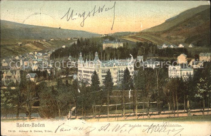 BADEN-BADEN BW Ansicht von der Leopoldshoehe