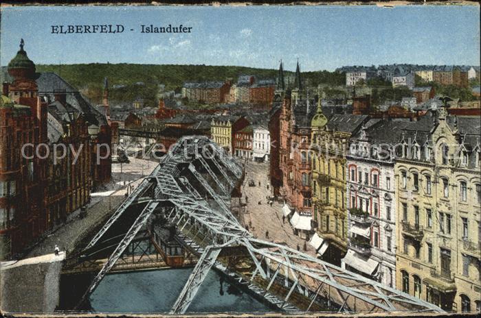 Elberfeld Wuppertal Islandufer Schwebebahn