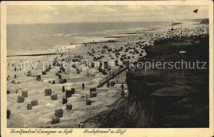Kampen Sylt Badestrand und Kliff Nordseebad