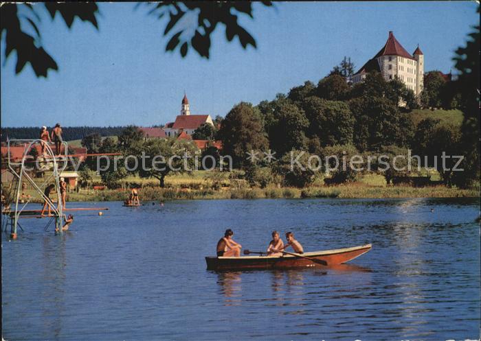 Bad Clevers Badestrand am See Ruderboot Schloss Kirche