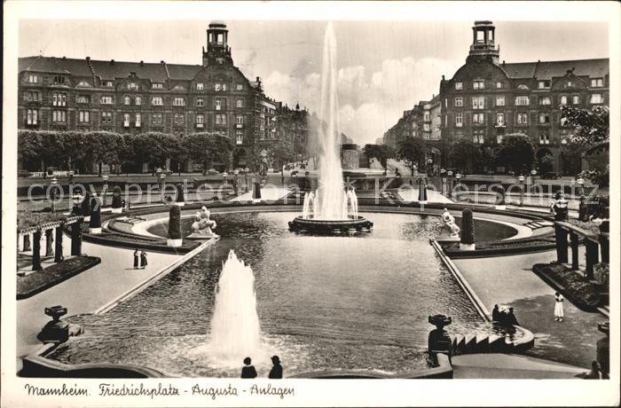 MANNHEIM BW Friedrichsplatz Augusta Anlagen Springbrunnen Fontaene