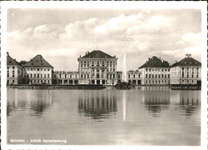 Muenchen Bayern Schloss Nymphenburg Fontaene