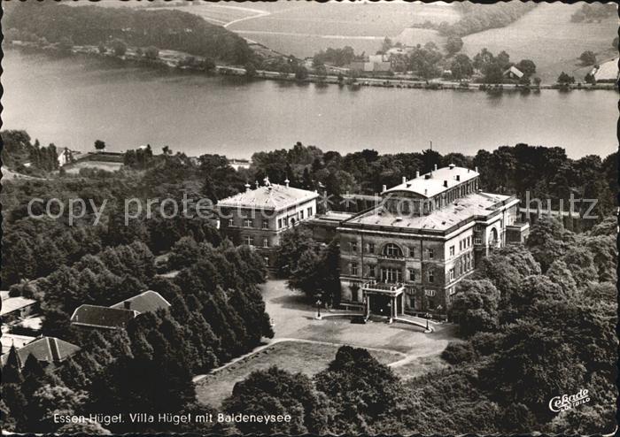 Essen Ruhr Villa Huegel mit Baldeneysee Fliegeraufnahme