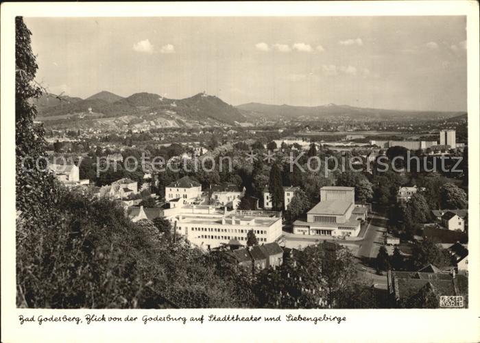 Bad Godesberg Panorama Blick von der Godesburg Stadttheater Siebengebirge
