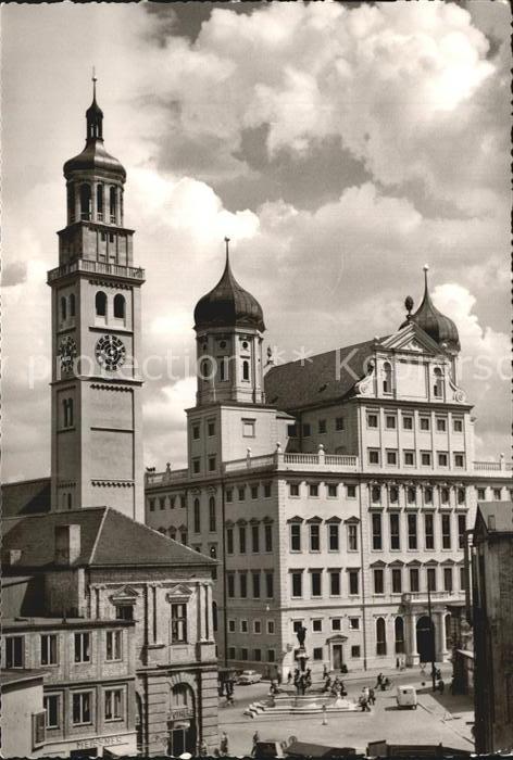 Augsburg Perlach Turm mit Rathaus