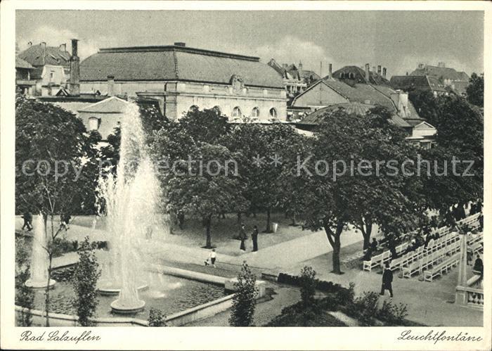 Bad Salzuflen Leuchtfontaene Fontaene Kupfertiefdruck