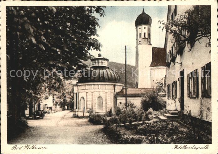 Bad Heilbrunn Adelheidsquelle Kirche Kupfertiefdruck