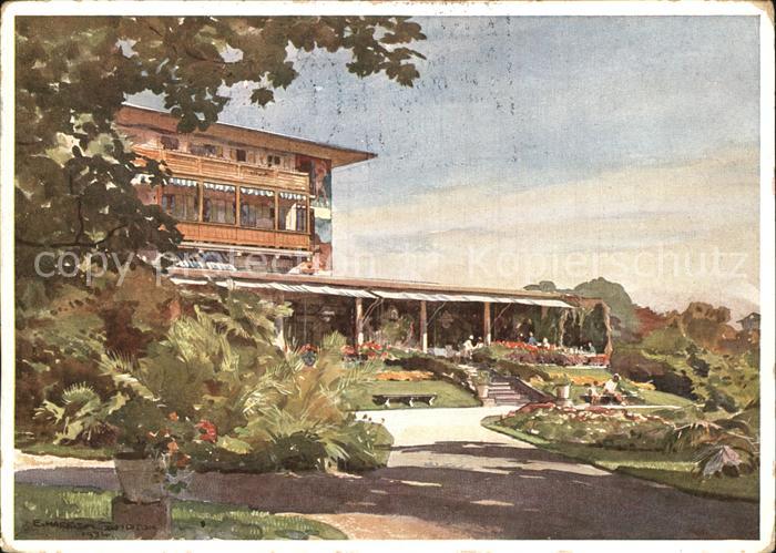 Feldafing Hotel Kaiserin Elisabeth Kuenstlerkarte