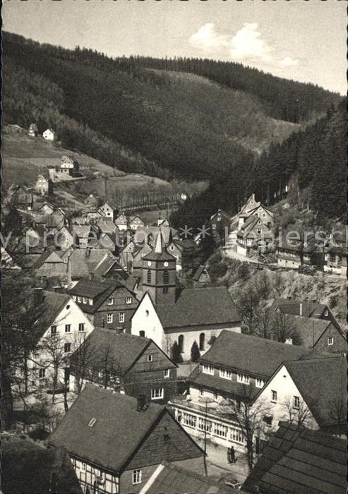 Willingen Sauerland Teilansicht Heilklimatischer Kurort Wintersportplatz Kupfert